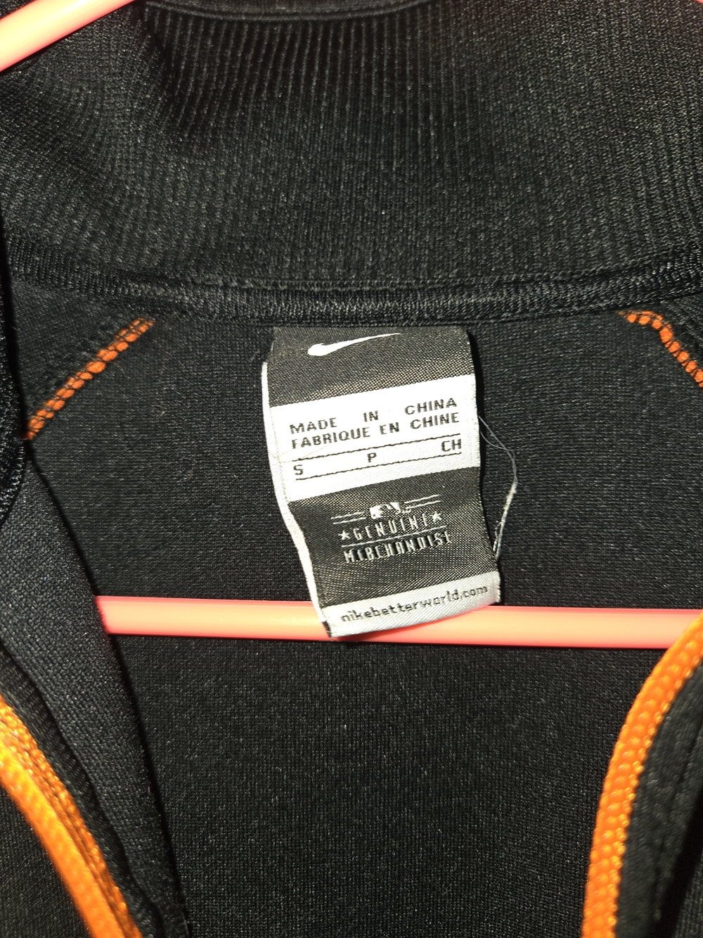 Nike Black Jacket with Orange Trim and O's Logo - Picture 6 of 9
